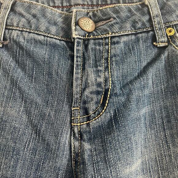 Vintage American Eagle Woman’s Hipster Low Rise Wide Leg Jeans- Size 8S - Picture 8 of 10